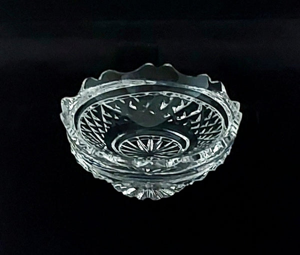 Diamond Cut Footed Bowl